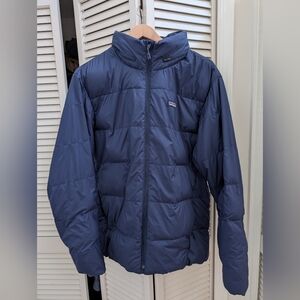 Patagonia Men's Blue Silent Down Jacket